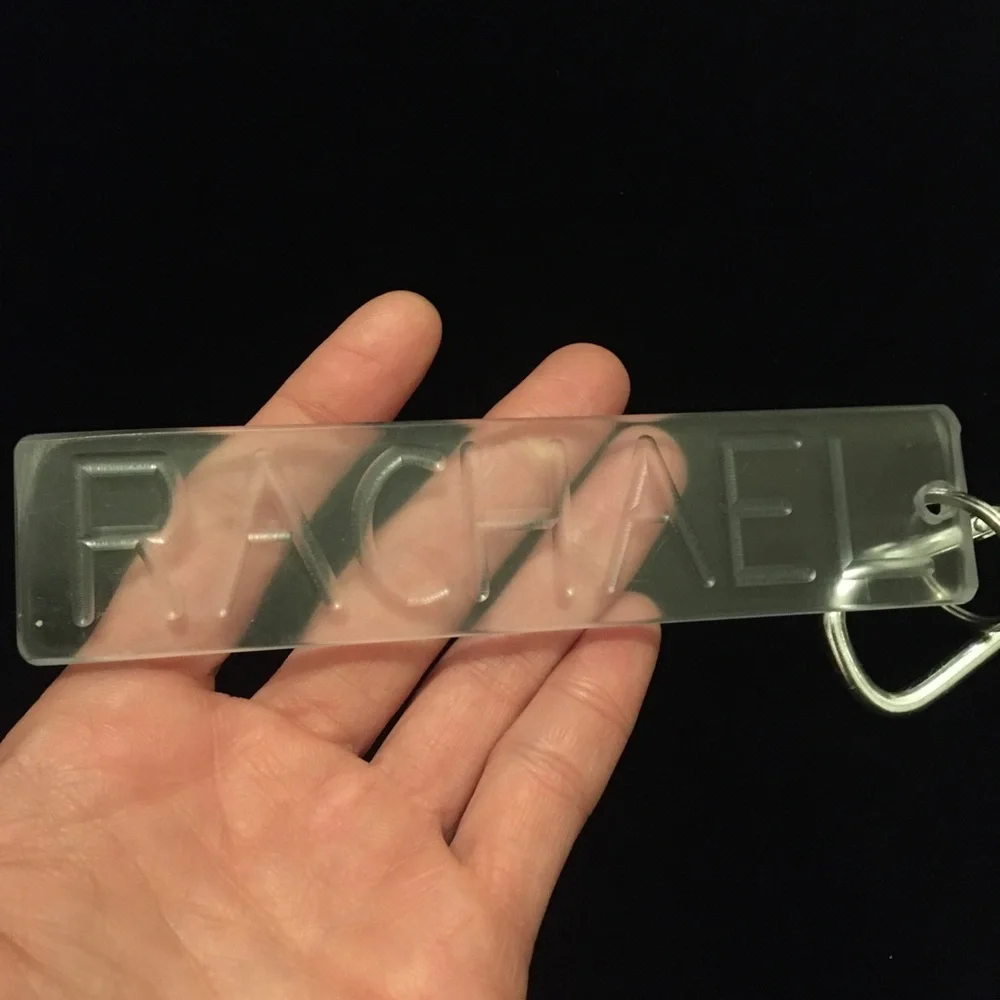 RACHAEL Thick Plastic Keychain